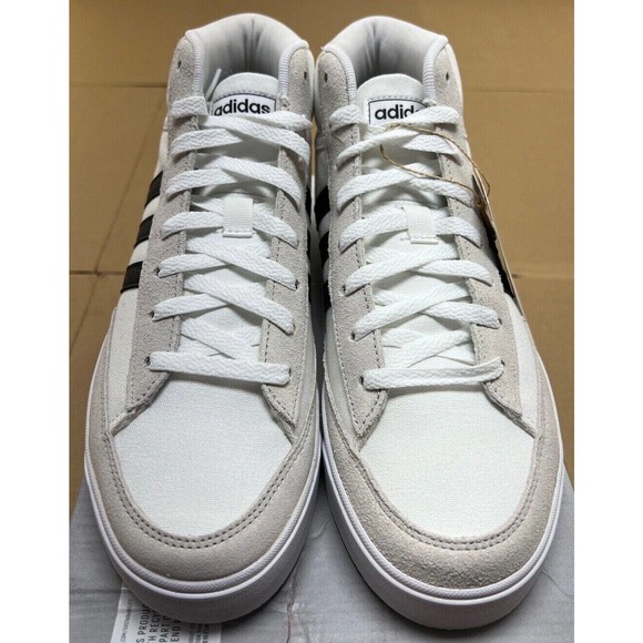 Men's Adidas Retrovulc Mid Sneakers White Black Athletic Skateboard Shoes Size 8 - Picture 2 of 4